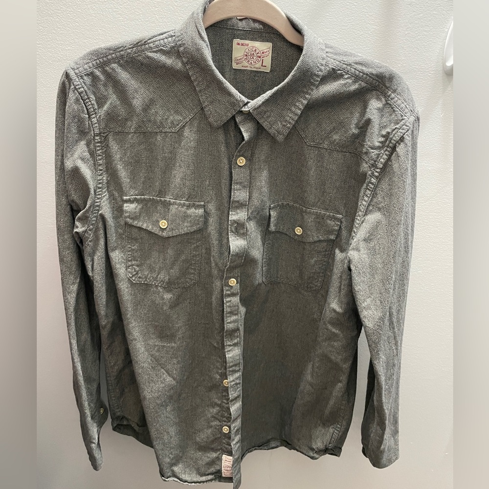 Lucky brand western button down shirt Large